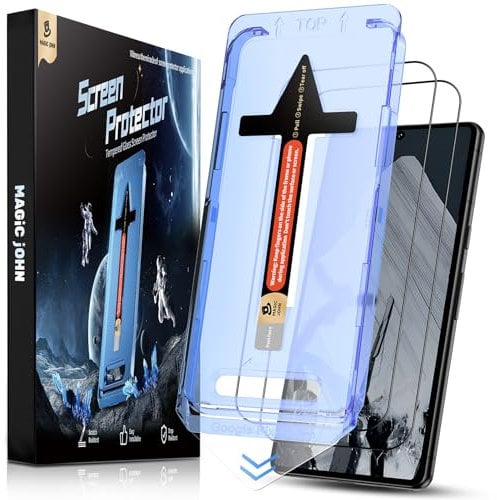 MAGIC JOHN 2 Pack for Google Pixel 8 Pro Tempered Glass Screen Protector, Auto Dust-Elimination, Bubble Free, HD Clear, Easy Installation