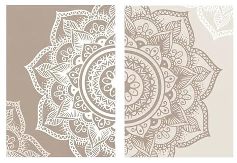 SHEGZHUC 30 x 40 cm, 2 paquetes de pintura de diamante mandala cuadros adultos mandala diamante pintura mandala medio diamante pintura arte bordado punto de cruz imágenes regalo decoración de pared