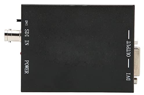 Goshyda Convertisseur d'interface Multimédia SDI vers HD, Convertisseur SDI vers DVI en Métal 1080P, Largement Compatible pour la Télévision (Prise UE 100 à 240V)