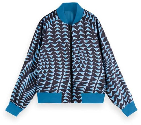 Scotch & Soda Damen Printed Reversible Bomber Jacket Bomber (1er Pack)