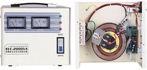 GEJLELDS Stabilizzatore di Tensione per Uso Domestico, stabilizzatore di Corrente per Uso Domestico monofase 220 V con condizionatore di Potenza con Protezione da sovratensione,2000W
