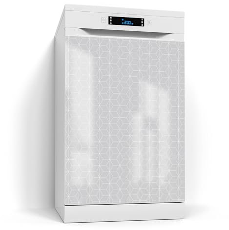 DEQORI Lámina magnética para lavavajillas 60 x 80 cm, diseño de claridad geométrica, alfombrilla magnética decorativa, protección para lavavajillas, lámina decorativa magnética, autoadhesiva,