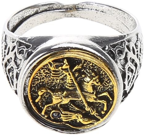 BOGEEL Klassischer Stil Herren-Ring, starke Legierung, Portrait, römischer Soldat, Schmuckring für Männer, Kinder, Jugendliche