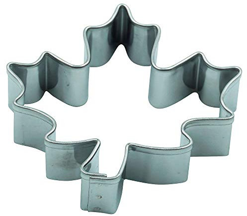 BekkiB - Ausstecher Ahorn - ca. 5 x 4,7 cm - Spülmaschinengeeignete Blatt-Ausstechform aus Edelstahl - Zum Backen von Plätzchen - 7856