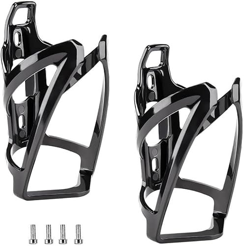 UQMIQURA Lot de 2 porte-bouteilles de vélo, légers, universels, pour VTT, vélo de route, VTT, vélo de route, vélo de route, noir