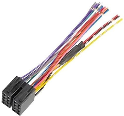 BTFWM Car Reverse Stereo ISO Wiring Harness Bulit in Resistors, for, for VOLVO, for, for, 1998-2018 Protect Vehicles Battery Install Radio Pioneer JVC Kenwood Sony 16 Pin Cable Plug Car Radio Wirin