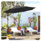 Jaxguom Sonnenschirm 300cm Ampelschirm mit Ständer Rund Kurbelschirm UV-Schutz Cantilever Schirm Wasserdicht Gartenschirm Marktschirm für Patio,Garten,Terrasse,Grau