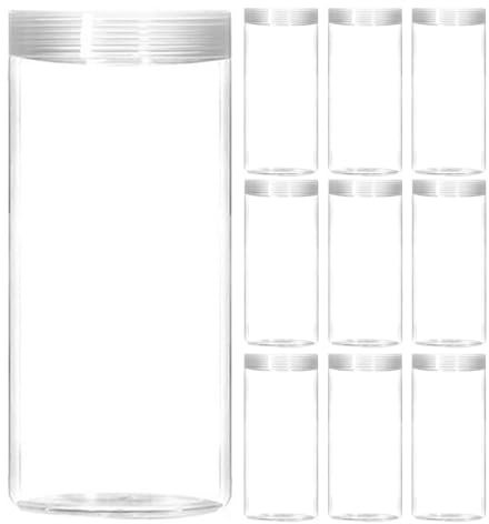 ROMISBABA 10 pièces Tube de Rangement Monnaie Transparent Lot de Tubes Plastiques pour Collection de Protection Anti-oxydation pour Monnaies Diverses