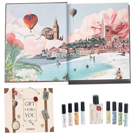 Parfümmenge reisen Sie durch die Welt Parfümproben für Frauen mit exquisiten Geschenken Box Romantic Discovery Set für Mutterfreunde, insgesamt 70 ml/2, 5 Unzen