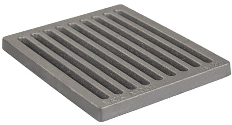 raik Ascherost 22x18cm Gusseisen Kaminofenrost hitzebeständig formstabil rechteckig anthrazit für effiziente Luftzirkulation Robustes Feuerrost für Holzöfen Verschiedene Größen