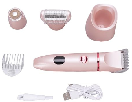 TARSHYRY 3-in-1-Elektro-Körperhaartrimmer für Damen, Körperhaarschneider mit Epilierkopf für Bikinibeine, Unterarme, Rasieren, Glatter Edelstahlschneider, 600-mAh-Akku