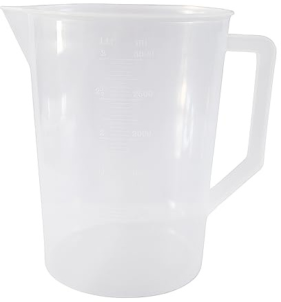Measuring Jug 50ml–5L | Graduated Tritan Plastic Liquid Measuring Jugs | Large & Small Mixing Pitchers with Easy Read Markings & Drip-Free Spout | Kitchen, Gardening & DIY Use (1, 2L)