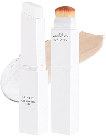 Color Changing Foundation Stick mit Pinsel, Farbwechselndes Make Up Concealer Full Coverage, Wasserfest & Langlebig Abdeckcreme, Feuchtigkeitsspendend & Leichte Cremestift für Einen Makellosen Teint