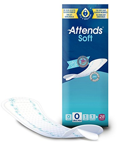 ATTENDS Soft 0 Ultra Mini, Hygiene-Einlagen,bei leichter Blasenschwäche, 28 St