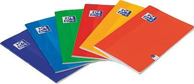 Oxford 736611 Shreibheft mit Rand A5, buntes Sortiment