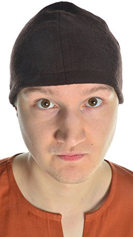 HEMAD Wikinger-Kappe Birka-Mütze Wollfilz Modell: Fafnir, Braun, M