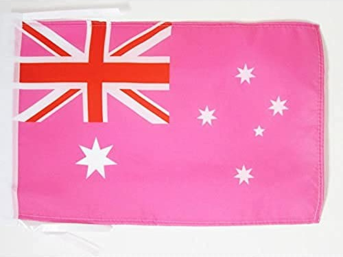 AZ FLAG Australia Pink Ensign Flag 45x30 cm 100D Polyester Cords | Indoor and outdoor use Australian 12x18 in decorative flag double stitched seams and reinforced edges with ties