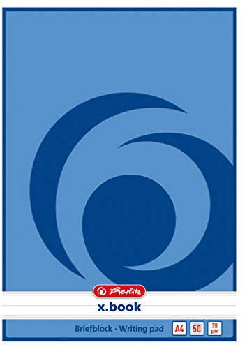 3x Herlitz Briefblock/Schreibblock/DIN A4 / liniert