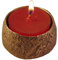 Wilde Bronzeleuchter Bronze Leuchter Teelichthalter Struktur 5 cm