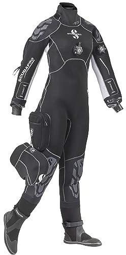 Scubapro Exodry 4.0 Damen M Atemregler für Tauchen, Kaltwasser, Uni, Erwachsene, Schwarz, M