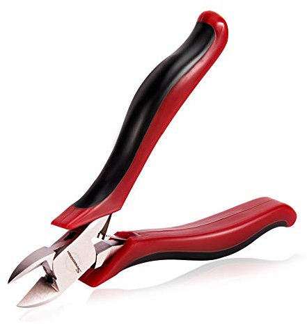 SPEEDWOX Diagonal Pliers Micro Wire Cutters 4 Inches Fine Pliers Precision Side Nipper Mini Plastic Nippers Side Cutting with Spring Angled Head Professional Jewelry Making Tools