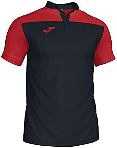 Joma Hombre Polos Caballero, Negro-Rojo, S