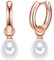 Valero Pearls Creoles da Donna in Argento Sterling 925 con Perla di coltura di acqua dolce