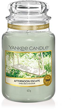 Yankee Candle Duftkerze im Glas| Afternoon Escape | Brenndauer bis zu 150 Stunden | Garden Hideaway Kollektion| Große Kerze im Glas