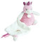 Baby Nat' - Peluche Licorne avec Doudou Mouchoir - Cadeau Naissance Fille - 15 cm - Rose - BN0452