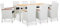 vidaXL 9-tlg. Garten-Essgruppe Poly Rattan Weiß
