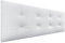 DHOME Kopfteil, gepolstertes Bett Kopfteil 8cm dick. Gepolstertes Kopfteil ACUALINE Stoff und Kunstleder. Bett-Kopfteile (Kuntsleder Weiß, 145cm (Betten 120/135/140))