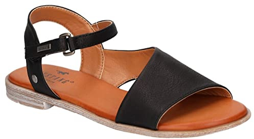 MUSTANG Sandales Mode Femme 1388-807, Pointure:39 EU, La Couleur:Noir