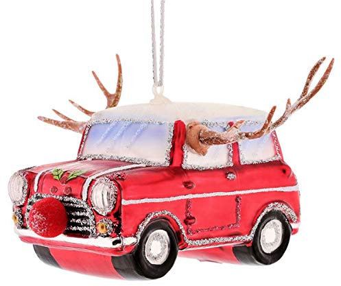 Gift Company - Christbaumschmuck, Hänger - Auto Rudolf - Maße (LxHxT): 11,8 x 8 x 11 cm