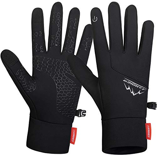 coskefy Handschuhe Fahrradhandschuhe Männer Winter Touchscreen Handschuhe Winddicht rutschfest Atmungsaktiv Winterhandschuhe zum Camping Wandern Bergsteigen Radfahren Laufen Klettern, L