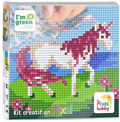 PIXEL- Bild zum Basteln, 12 x 12 cm, Einhorn, PX44012