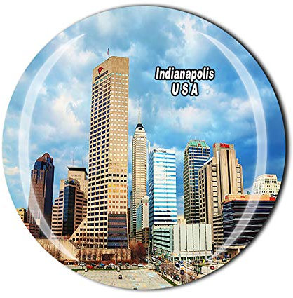 Indianapolis USA 3D Kühlschrankmagnet Souvenir Kristall Glas Magnet Reise Souvenir Sammlung Geschenk Home Küche Dekoration