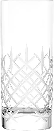 Stölzle Lausitz Saftgläser New York Bar Club 6er-Set 380 ml – Elegante Allroundgläser für Saft, Wasser & Cocktails – Wassergläser aus bleifreiem Kristallglas – Spülmaschinengeeignet & stoßfest