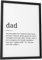 Papierschmiede® Definition Dad, A4 Poster für Wohnzimmer, Schlafzimmer, Küche, Esszimmer, Wandbild Geschenk Wanddeko Spruch English - ohne Rahmen