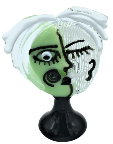 Escultura Icona Cara de mujer cristal de Murano Made Italy