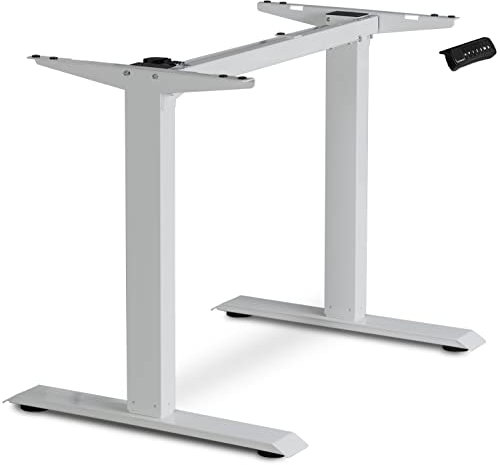 ESMART Germany ETX-121G Grau - Ergonomisches Steh-Sitz-Schreibtisch-Gestell Stufenlos elektrisch höhenverstellbar 71-121 cm 3X Memory Aktivitätserinnerung Soft-Start/Stopp