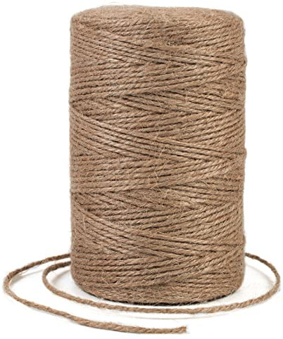 Uiopa Spago Juta Colorato 2mm x 200m Corda Canapa, Spago per Orto Naturale, Filo Juta, Corda Iuta per Decorazioni, Giardinaggio, Mestiere Fai da Te, Confezioni Regalo (Marrone)