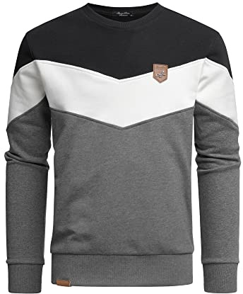 Amaci&Sons Herren Basic College Sweatjacke Pullover Hoodie Sweatshirt 4064