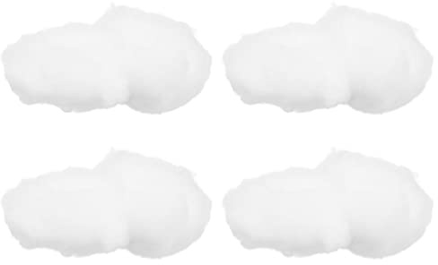 ABOOFAN 4Pcs Künstliche Wolke Requisiten Baumwollimitat 3D Wolke Hängende Verzierung Dekoration Kunst Bühne Hochzeitsfeier für Bühnenshow Party Weiß