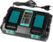 Caricatore di ricambio 4A 14,4 V ~ 18 V Dual Port per Makita ASUNCELL DC18RD agli ioni di litio caricatore rapido doppio BL1415 BL1430 BL1830 BL1840 BL1850 BL1850B BL1860B (spina UE 110-230V)