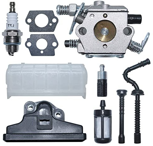 Gubeter Kit de carburador, para Stihl Ms250 Ms230 025 023, Kit de Carcasa de línea de Filtro de Aceite y Combustible de Aire, 1123 120 0603