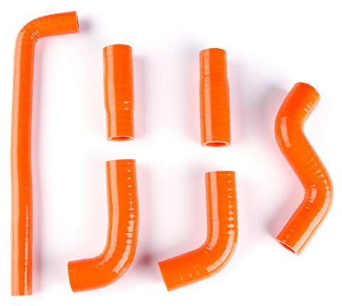 LUXERAD Kit tubo di raffreddamento in silicone per KTM 400 EXC/450 EXC/525 EXC 2002 2003 2004 2005 2006 Arancione