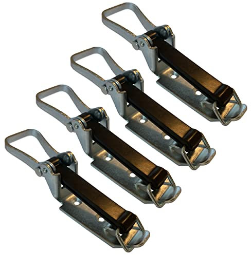 4 x 80 mm shovel holder, broom holder, axe holder, load securing (silver)
