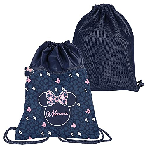 PASO Backpack Premium School Bag für Schuhe Schuhe Hausschuhe Minnie Mouse