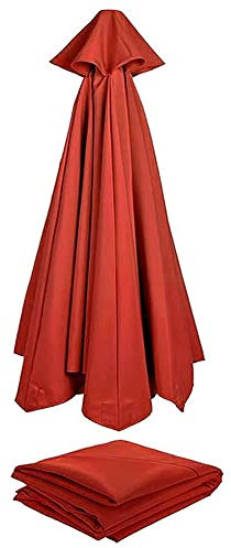 HCZION Ersatz-Sonnenschirm 6 Streben Ersatzbespannung Marktschirm Ersatz Baldachin Outdoor Sonnenschirm Ersatz Ersatzbezug 2m/2.7m/3m (Color : Red, Size : 6-300cm/10ft)