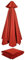 HCZION Ersatz-Sonnenschirm 6 Streben Ersatzbespannung Marktschirm Ersatz Baldachin Outdoor Sonnenschirm Ersatz Ersatzbezug 2m/2.7m/3m (Color : Red, Size : 6-300cm/10ft)